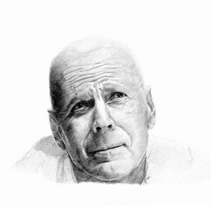 DESSIN AU CRAYON BRUCE WILLIS