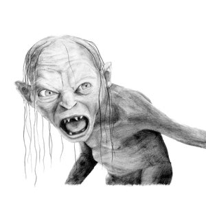 GOLLUM Bleistiftzeichnung