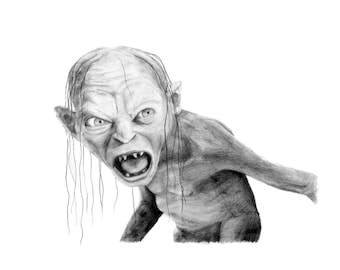 GOLLUM pencil drawing