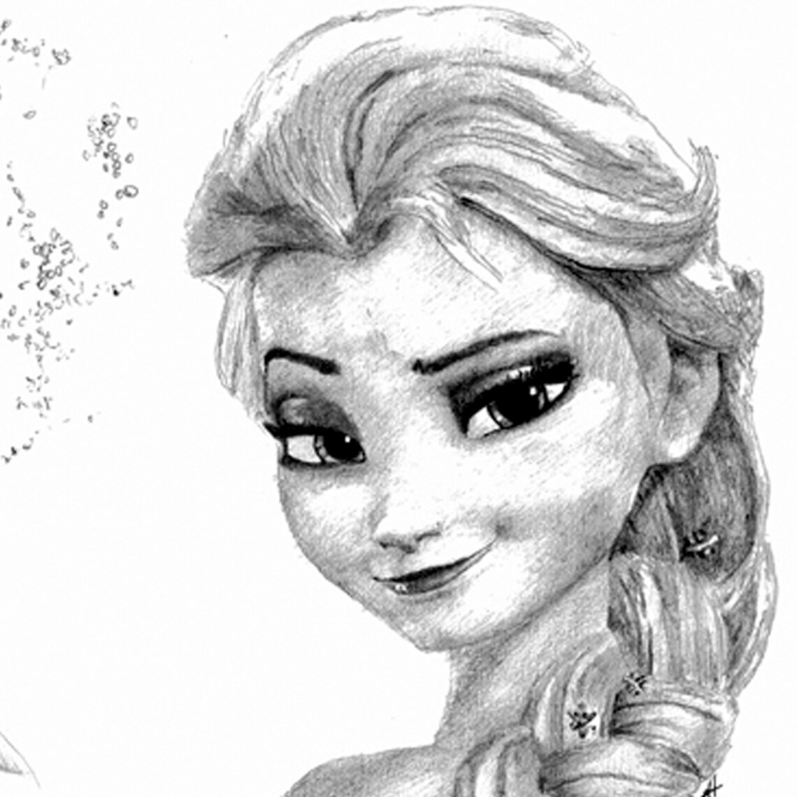 FROZEN ELSA Pencil Drawing Etsy UK