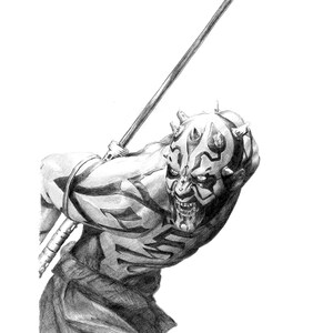 DARTH MAUL Bleistiftzeichnung