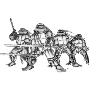 Teenage Mutant Ninja Turtles POTLOOD TEKENING