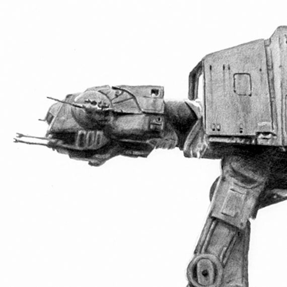AT-AT WALKER 鉛筆画 - Etsy 日本