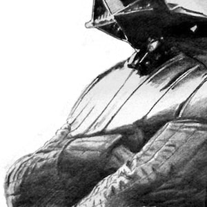 ORIGINAL DARTH VADER Bleistiftzeichnung