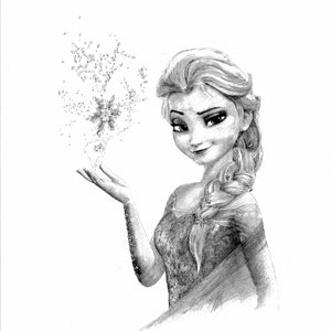FROZEN - Dibujo a lápiz ELSA