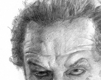 ORIGINAL JOKER Jack Nicholson pencil drawing