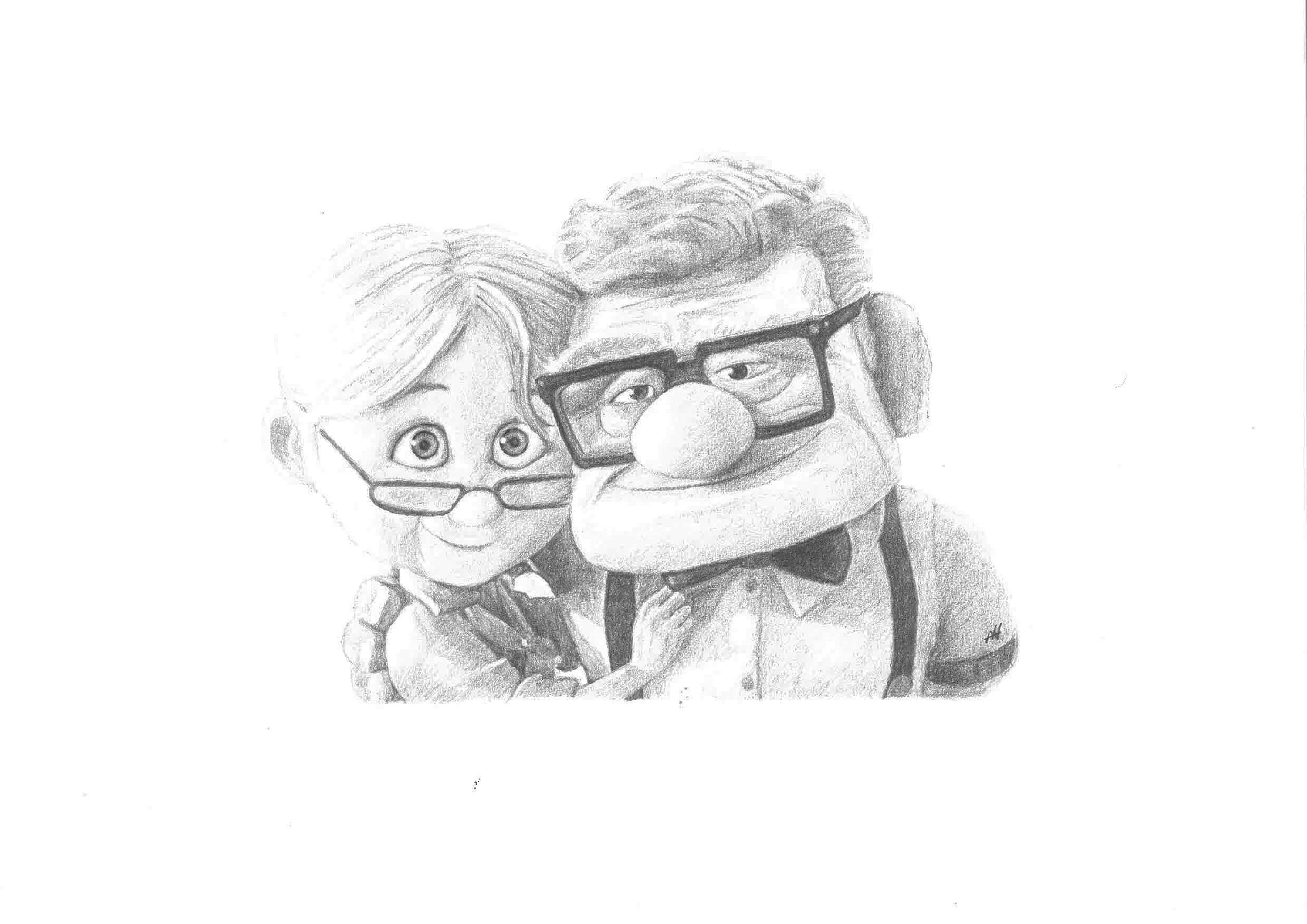 UP Ellie & CARL dibujo a lápiz - Etsy México