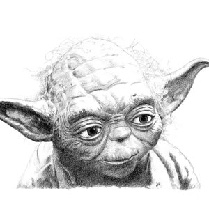 Dibujo a lápiz YODA
