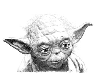 YODA pencil drawing