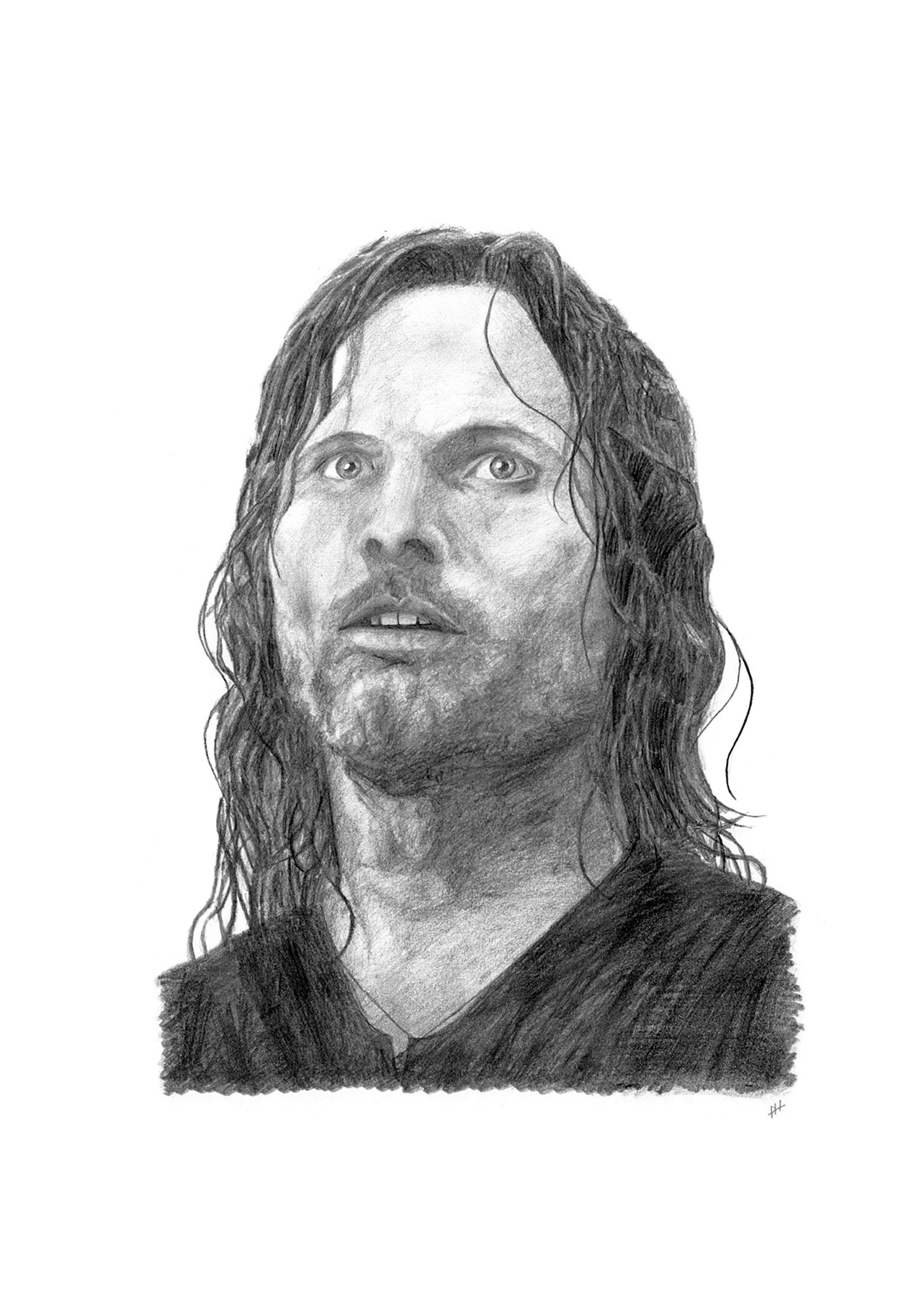 Aragorn the leader Drawing by Kalliope Varlamiti  Saatchi Art