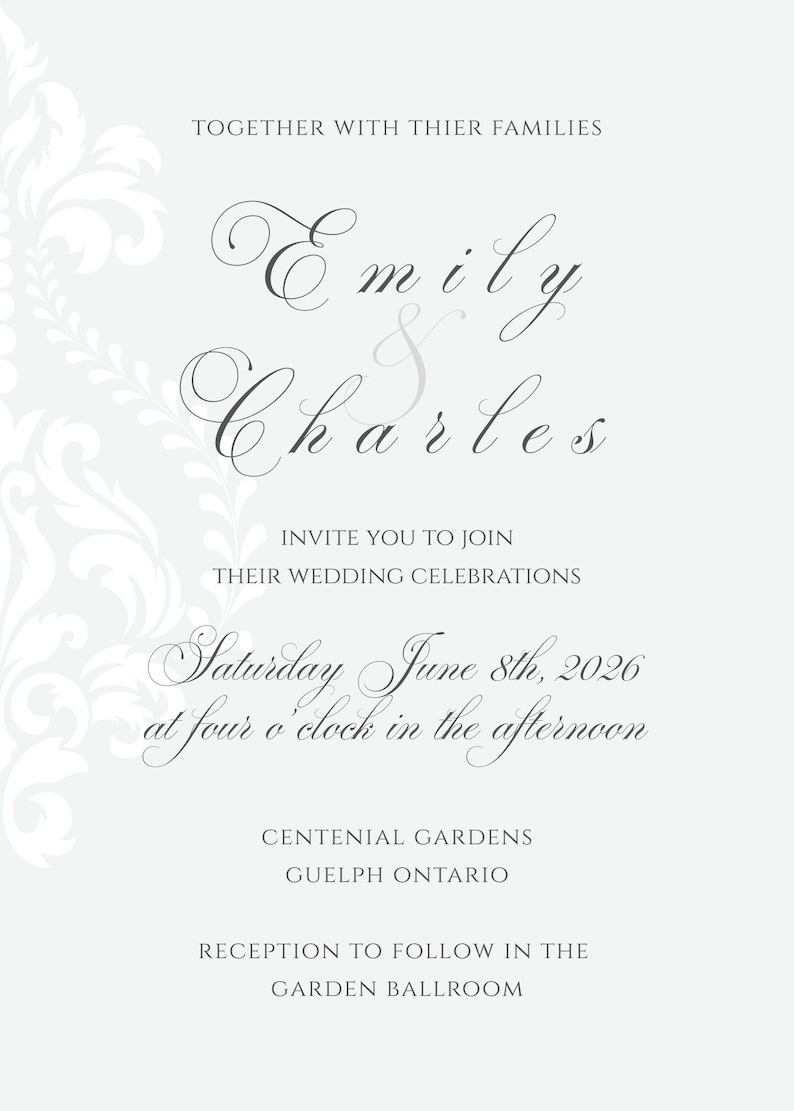Wedding Invitation Suite Template | Details Card &amp; RSVP | Printable ...