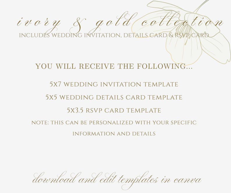 Modern Wedding Invitation Suite | Details Card &amp; RSVP Template ...