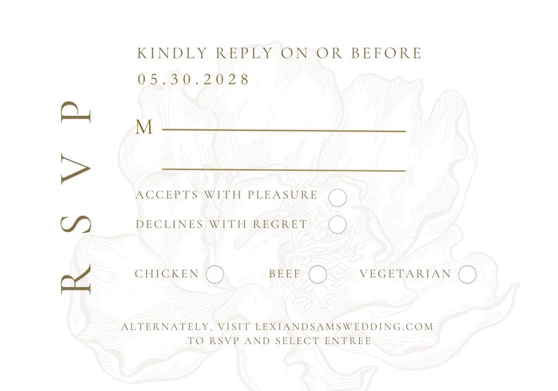 Modern Wedding Invitation Suite | Details Card &amp; RSVP Template ...