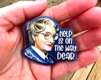 Mevr. Doubtfire-badgehaspel