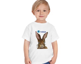 Brown Rabbit Portrait Toddler Tee | Cute Animal Illustration