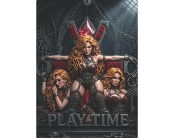 Adult playing Cards Bdsm ,kinky play time , St andrews Cross , hot curly blonde edition