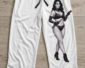 Bdsm Pajamas (bottems) ,women's lace lingerie, sexy kinky night wear ,riding crop sex toy