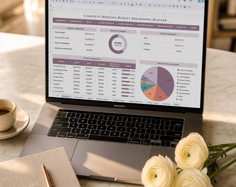 Wedding Budget Spreadsheet Planner - Vendor Comparison, Payment Timeline and Guest Cost Tracker