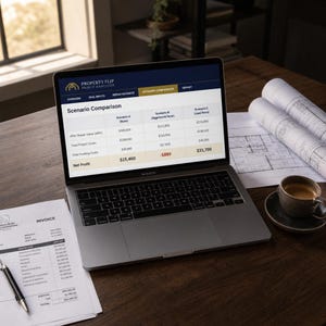 Real Estate Flip Profit Analyzer Spreadsheet - House Flipping Calculator and Deal Analysis Tool