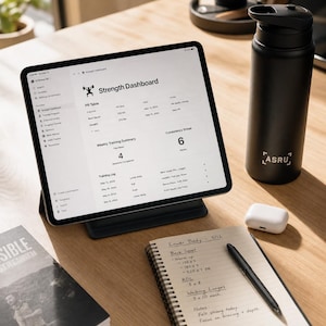 Gym Progress Tracker Notion Template | Workout Log and Nutrition Tracker | Strength Dashboard for Lifters