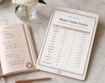 Wedding Vendor Management Checklist | Tracker Spreadsheet for Brides | Payment Schedule and Contract Deadlines