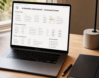 AI Workflow Optimization Notion Template for Freelancers - Project Manager with ROI Tracker and Prompt Library
