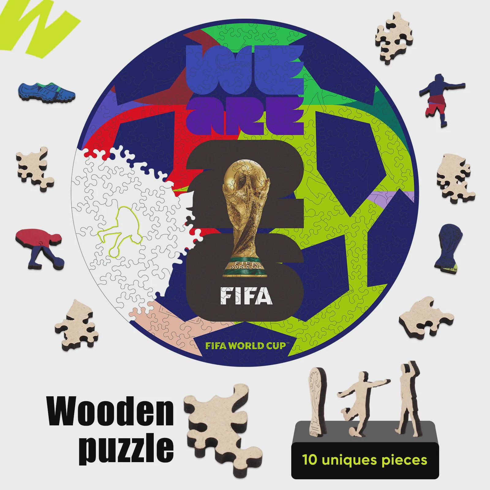 FIFA World Cup 2026 Edition Soccer Puzzle for Adults, Wooden Football ...