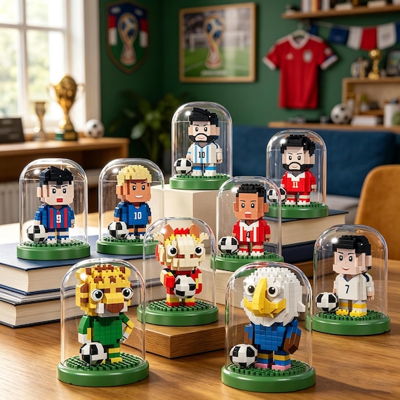 FIFA World Cup 2026 Soccer Star Building Block Set, 3D Mini