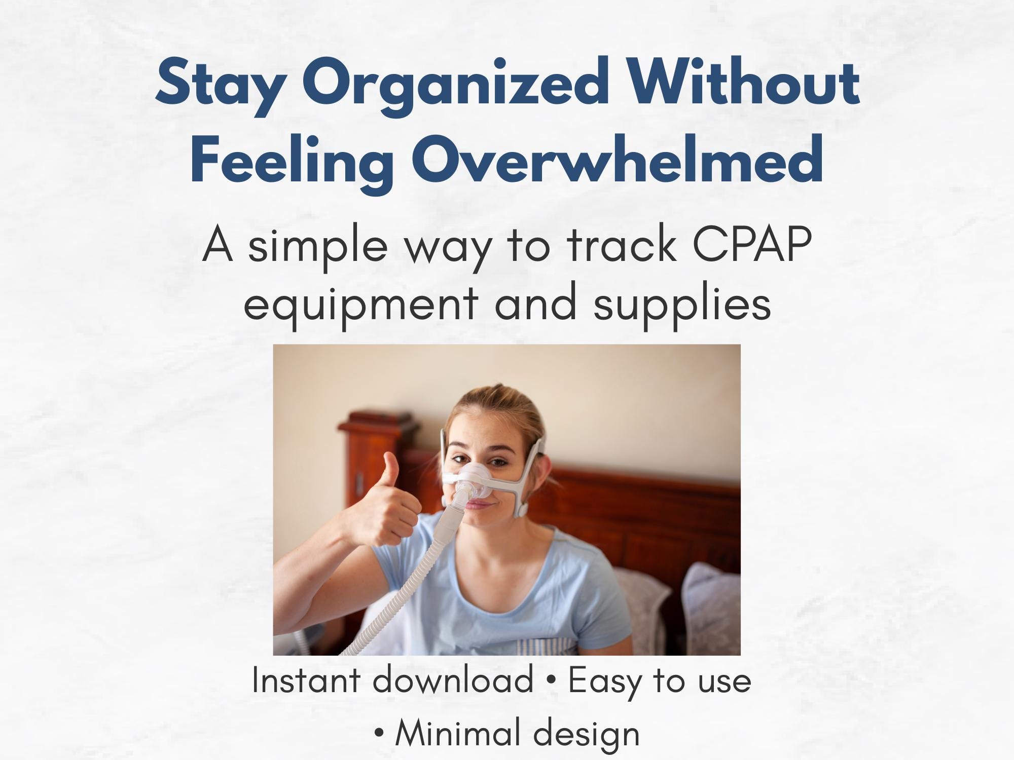 CPAP Equipment Replacement Log Printable | CPAP Supply Tracker PDF ...