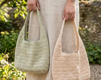 Crochet Hobo Bag Pattern PDF | Beginner Friendly Shoulder Bag | Slouchy Tote Crochet | Instant Download