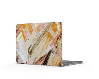 Clear Laptop Case - Brush & Bronze