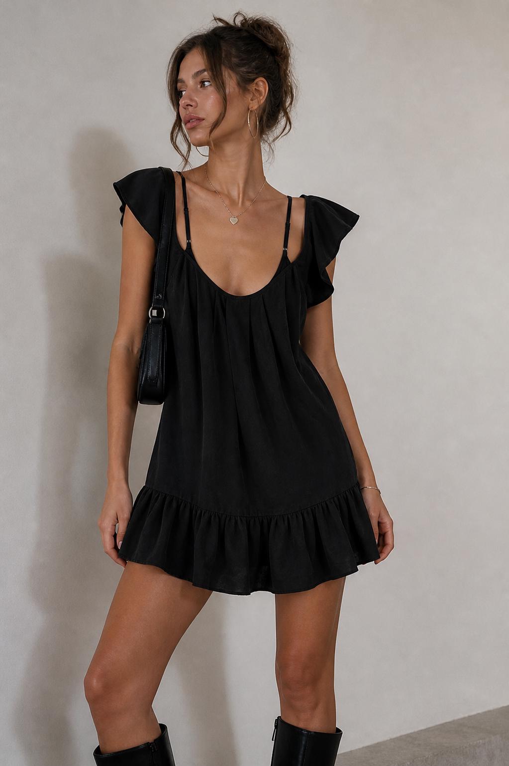 knee length dresses for ladies Scoop Neck Lace Dress main image 0