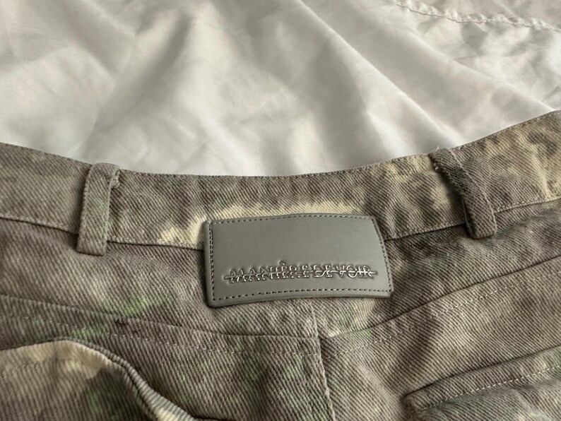 Manière De Voir Tactical Cargo Pants Women’s S Grey Camo Utility Trousers Streetwear Military Goth Y2K image 4