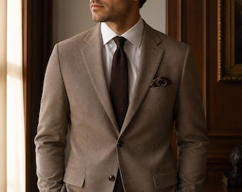 Blazer vintage da uomo Lauren Ralph Lauren, taglia 42L, in lana marrone con motivo a occhio di pernice, giacca sportiva, Canada