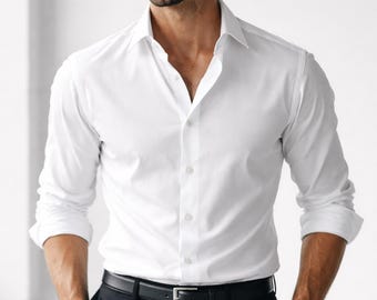 Camisa blanca PRADA Milano, talla EU 46 (18/1/2 US M), fabricada en Italia, algodón de lujo.