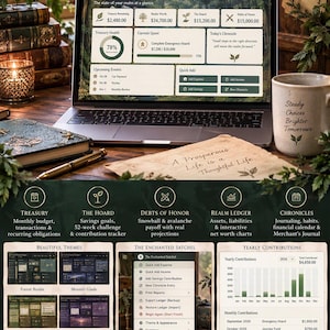 Elven Whimsy Ledger | Offline Fantasy Finance OS (HTML File)