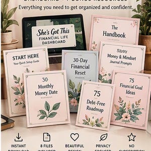 She's Got This HTML Finance Planner | Offline Budget, Savings, Debt Tracker (Digital Download)