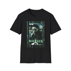 Camiseta Matrix, camiseta retro de ciencia ficción con código
