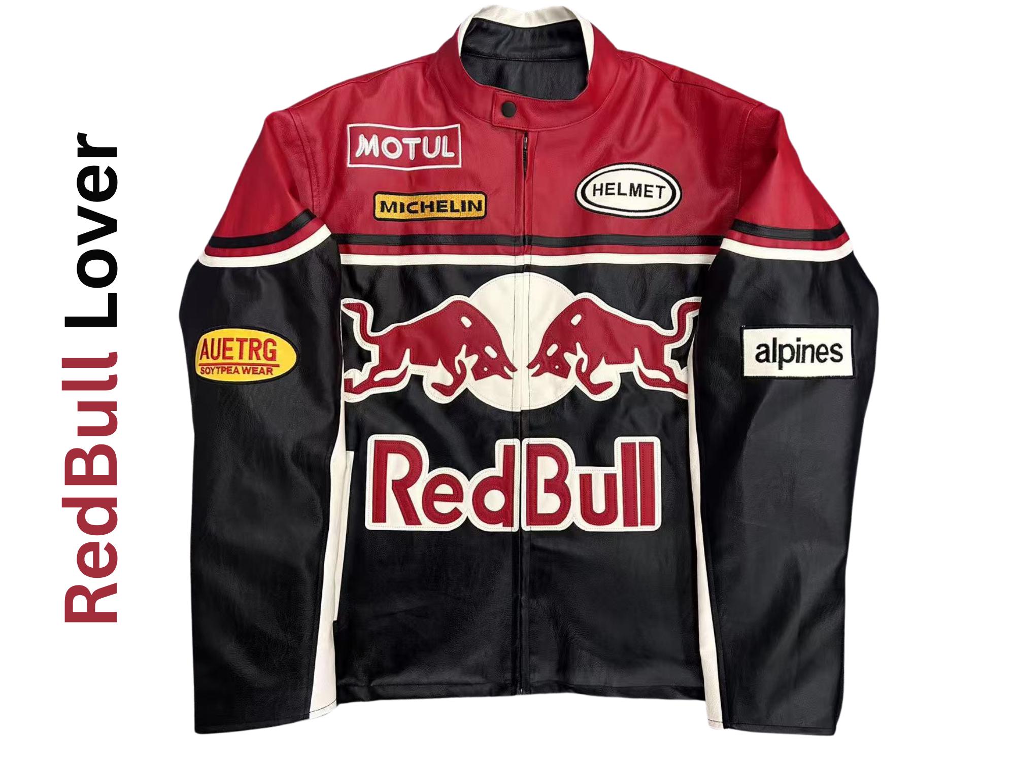 Red bull leather racing jacket - Etsy 日本