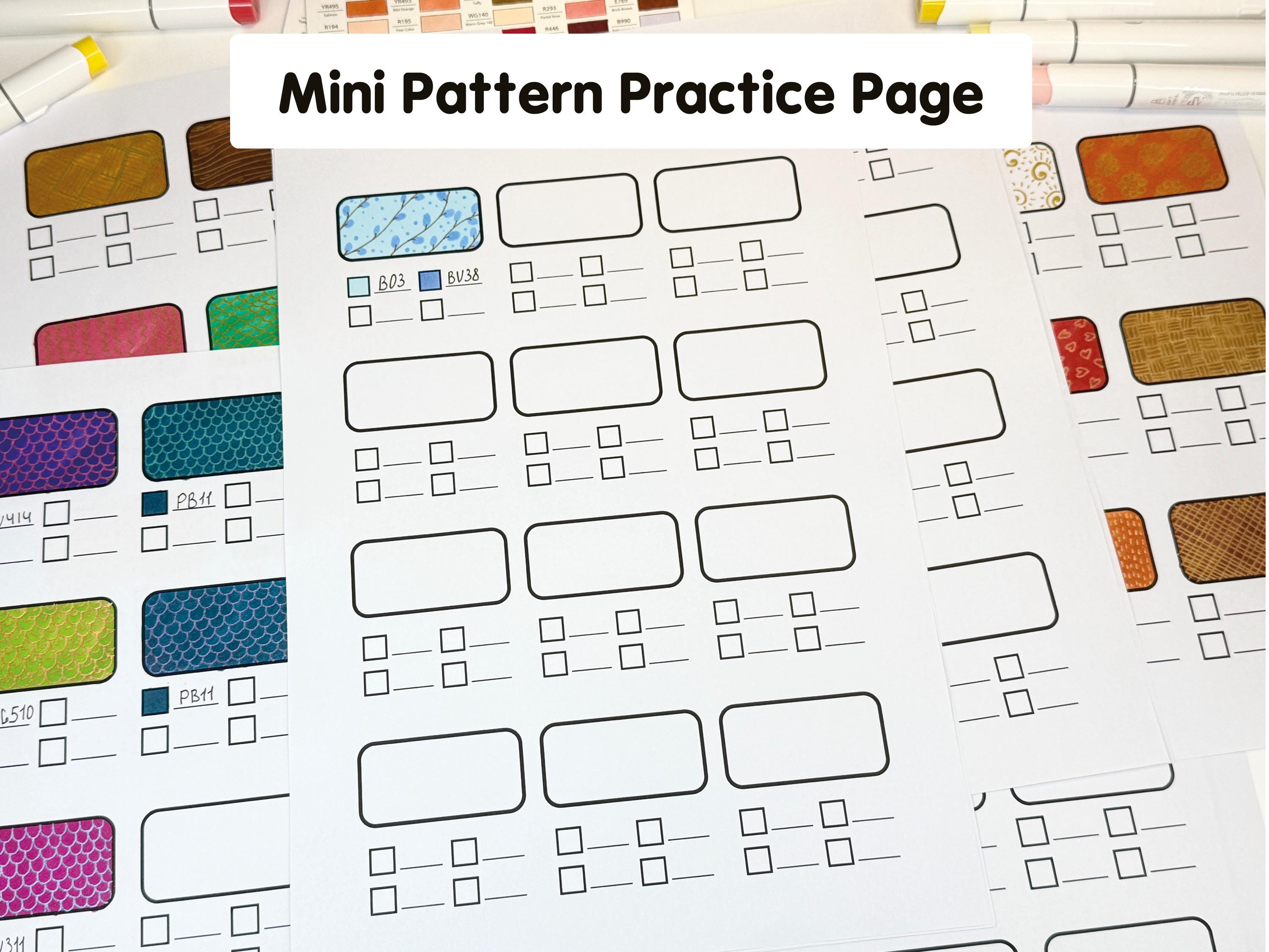 Mini Pattern Practice Page Printable | Rounded Frame Worksheet for ...