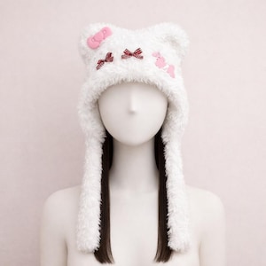 Fuzzy Cat Beanie - Etsy