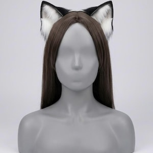 Handmade Stuffed Cat Ear Headband | Realistic Faux Fur Neko Ears | Plush Kitten Cosplay Hairband