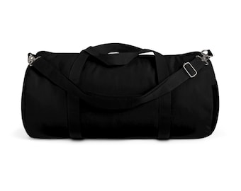 Black Classic Duffel Bag | Canvas Gym Travel Weekender