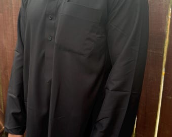 Ad-dafah collection classic black Saudi thobe, size 54