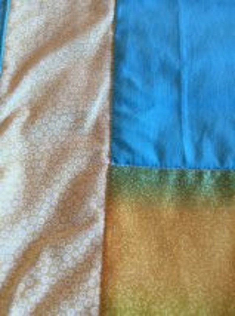 Lap Quilt Pinwheel quilt green light blue Yellow