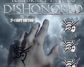 Außenseiter Geschenk Handzeichen | Temporäre Tattoos | 3er-Set | Cosplay & Halloween | Wasserfest | Bereit zum Auftragen