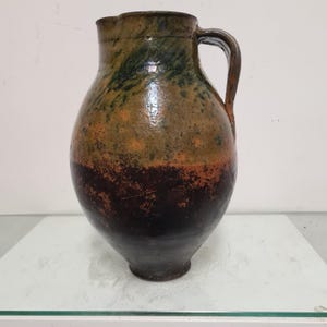 Spanish Antique Cooking Pot • Priego Cuenca Folk Pottery • Large Fire‑Patinated Earthenware Vessel • Traditional Iberian Kitchenware