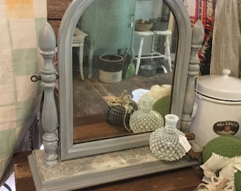 chalk painted mirror etsy