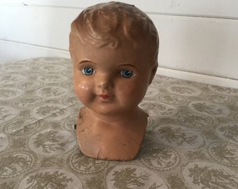 Antique AM Doll Company Composition Doll Head,Vintage Doll Head