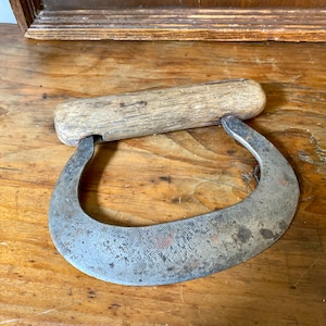 Antique Steel Chopper,Wood Handle,Kitchen Ware,Food Prop Photo